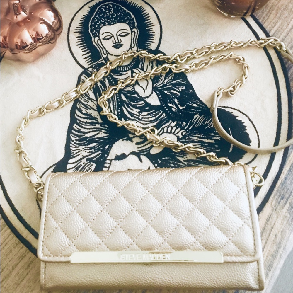 Steve Madden shiny GOLD Crossover Bag! 😍